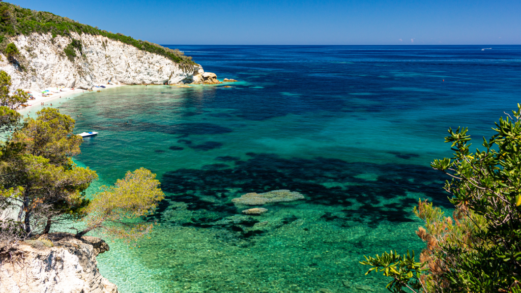 vista del mare dall'alto