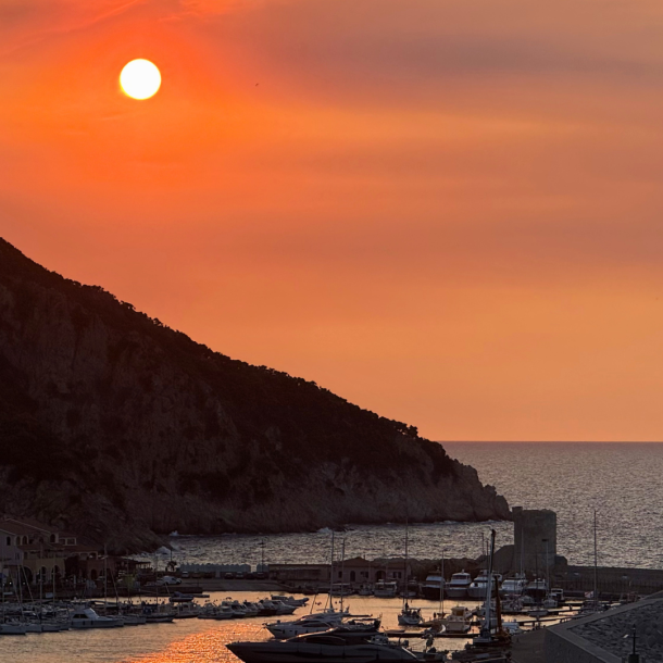 tramonto all'isola d'elba